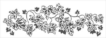 The Crafters Workshop English Ivy   Stencil - Schablone 16x6"