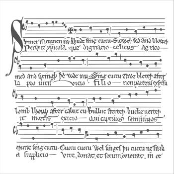 The Crafters Workshop Medieval Music Stencil - Schablone 6x6"