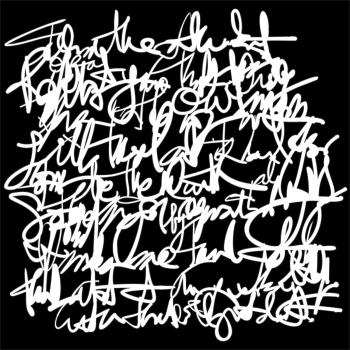 The Crafters Workshop Messy Writing   Stencil - Schablone 6x6"