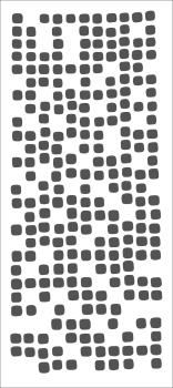 The Crafters Workshop Punch Card   Slimline Stencil - Schablone 4x9"