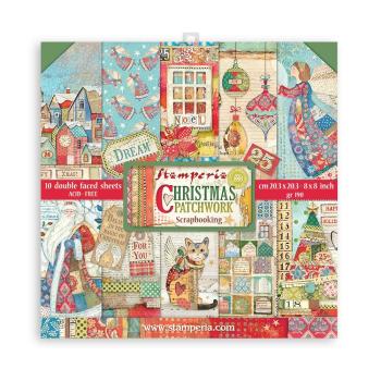 Stamperia "Christmas Patchwork" 8x8" Paper Pack - Cardstock