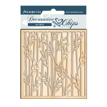 Stamperia " Sir Vagabond in Japan Bamboo" Decorative Chips - Holzmotive
