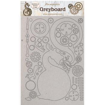 Stamperia " Sir Vagabond in Japan Dragon" Greyboard Die Cuts - Stanzteile aus Graupappe