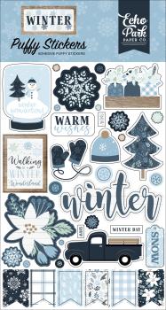 Echo Park " Winter" Puffy Stickers