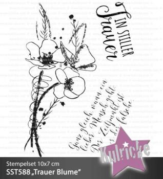 Kulricke Stempelset "Trauer Blume" Clear Stamp Motiv-Stempel