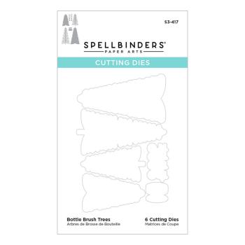 Spellbinders Die "Bottle Brush Trees Etched" Stanzschablone