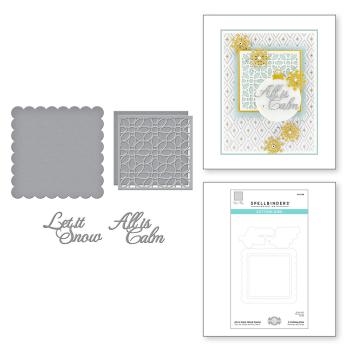 Spellbinders Die "All is Calm Word Frame Etched" Stanzschablone