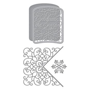 Spellbinders Die "Celebrate Scrollwork Card Builder Etched" Stanzschablone