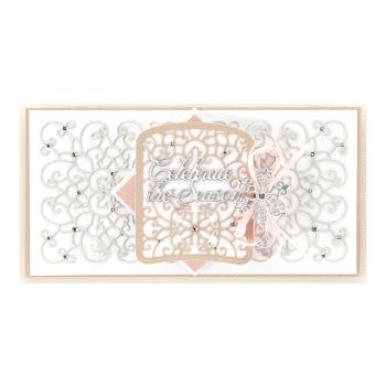 Spellbinders Die "Celebrate Scrollwork Card Builder Etched" Stanzschablone