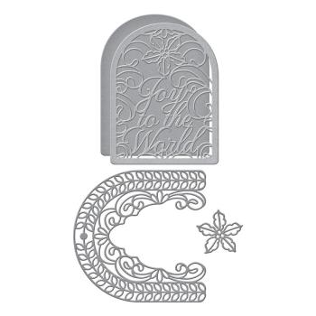 Spellbinders Die "Joy Crescent Card Builder Etched" Stanzschablone
