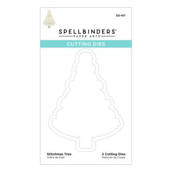 Spellbinders Die "Stitchmas Tree Etched" Stanzschablone