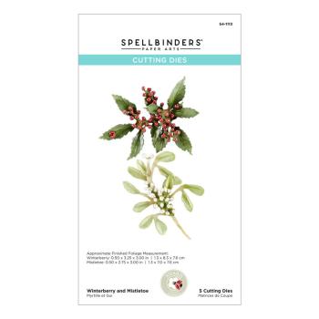 Spellbinders Die "Winterberry and Mistletoe Etched" Stanzschablone