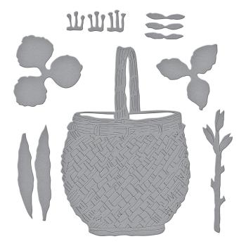 Spellbinders Die "Gladiolus and Berry Picking Basket Etched" Stanzschablone