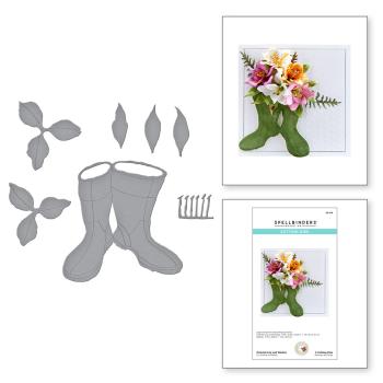 Spellbinders Die "Oriental Lily and Wellies Etched" Stanzschablone