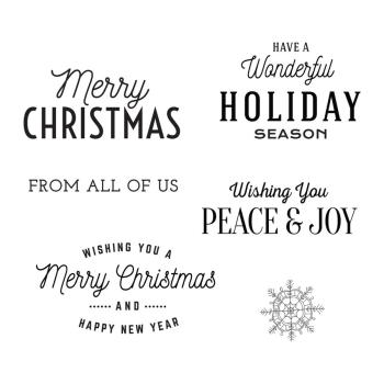 Spellbinders Stempelset "Christmas Time Sentiments"