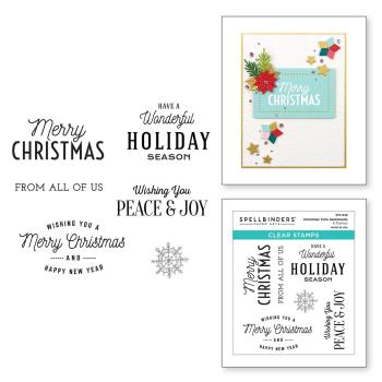 Spellbinders Stempelset "Christmas Time Sentiments"