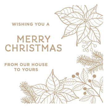 Spellbinders Hotfoil Plate - Holiday Florals Background Glimmer