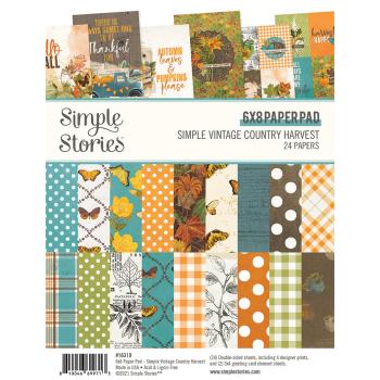 Simple Stories Vintage Country Harvest  Paper Pad - Designpapier 6x8 Inch