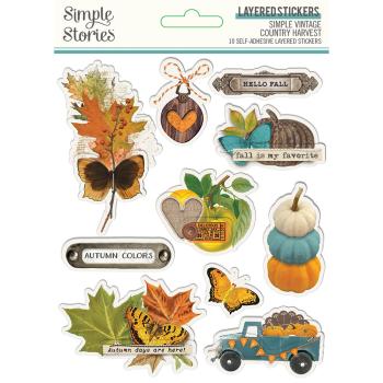 Simple Stories - Vintage Country Harvest  - Layered Stickers 