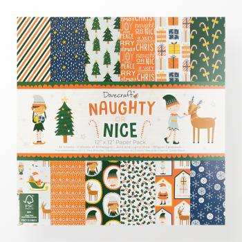 Dovecraft Paper Pack "Naughty or Nice" 12x12"