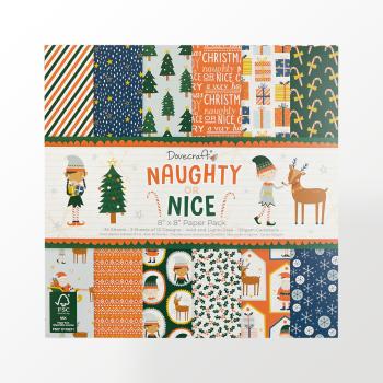 Dovecraft Paper Pack "Naughty or Nice" 8x8"