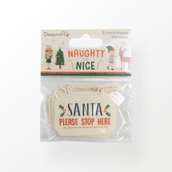 Dovecraft "Naughty or Nice Hanging Sentiment Toppers " (DCTOP209X21)