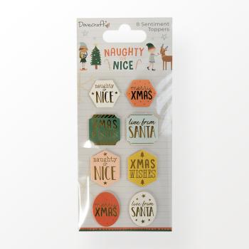 Dovecraft "Naughty or Nice Sentiment Toppers"