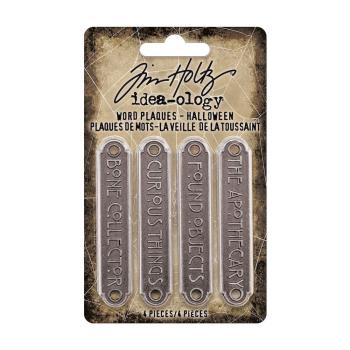 Tim Holtz - Idea Ology "Halloween Word Plaques" - Metall Elemente