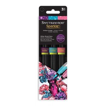 Spectrum Noir Sparkle - Glitzerstifte - Brush Pens Antique Vintage (3pcs)