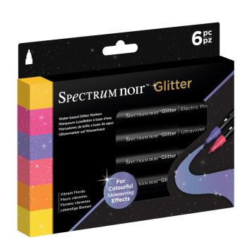 Spectrum Noir Spectrum Glitter Markers " Vibrant Florals"