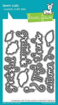 Lawn Fawn Craft Dies - Scripty Autumn Sentiments