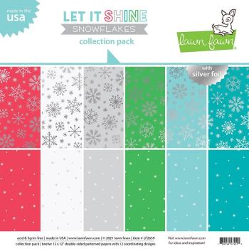 Lawn Fawn 12x12 "Let It Shine Snowflakes" Paper Pad