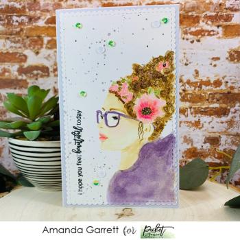 Picket Fence Studios Iconic Beauty Sara 4x6 Inch Clear Stamps 