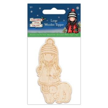 Gorjuss Santoro Christmas Large Wooden Topper