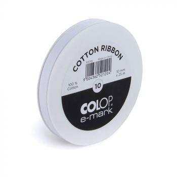 Colop E-MARK - Cotton Ribbon White 10mm - Band