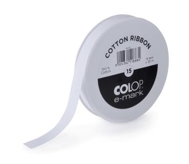 Colop E-MARK - Cotton Ribbon White 15mm - Band