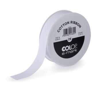 Colop E-MARK - Cotton Ribbon White 25mm - Band