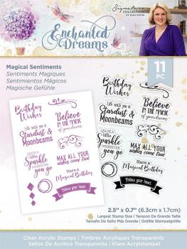 Crafters Companion - Enchanted Dreams Clear Stamps Magical Sentiments - Clear Stamps