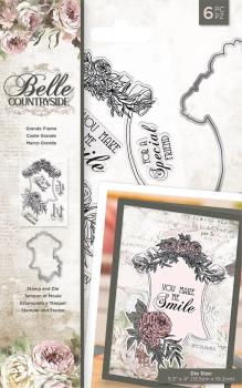 Crafters Companion - Belle Countryside Stamp & Die Grande Frame - Stanze & Stempel