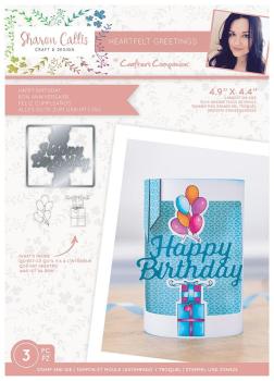 Crafters Companion - Heartfelt Greetings Happy Birthday - Stanze & Stempel