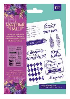 Crafters Companion - Masquerade Ball Clear Stamps Masquerade Sentiments - Clear Stamps