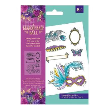 Crafters Companion - Masquerade Ball Clear Stamps Ready for the Ball - Clear Stamps