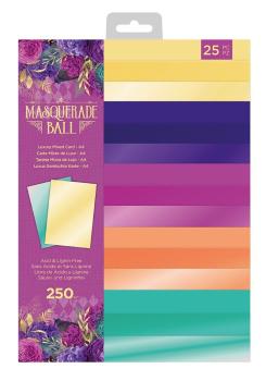 Crafters Companion - Masquerade Ball A4 Luxury Mixed Card Box- 12" Paper Pack