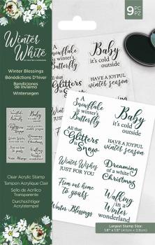 Crafters Companion - Winter White Clear Stamps Winter Blessings - Clear Stamps