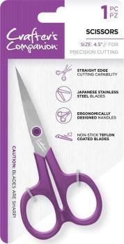 Crafters Companion - Precision Scissors 4,5 Inch - Teflon-Präzisionsschere