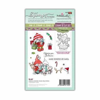 Polkadoodles Stempel "Gnome Hand Delivered" Clear Stamp-Set