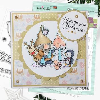 Polkadoodles Stempel "Gnome Hand Delivered" Clear Stamp-Set