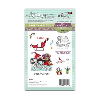 Polkadoodles Stempel "Gnome Naughty or Nice" Clear Stamp-Set