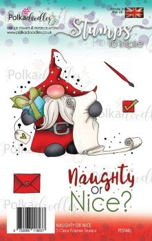 Polkadoodles Stempel "Gnome Naughty or Nice" Clear Stamp