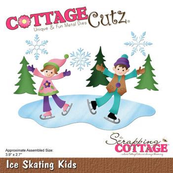 Scrapping Cottage Die - Ice Skating Kids